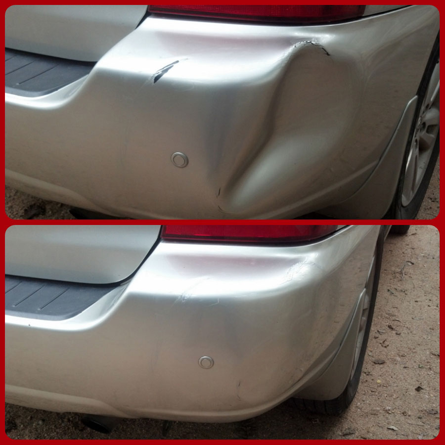 Plastic Bumper Repair - Before and After